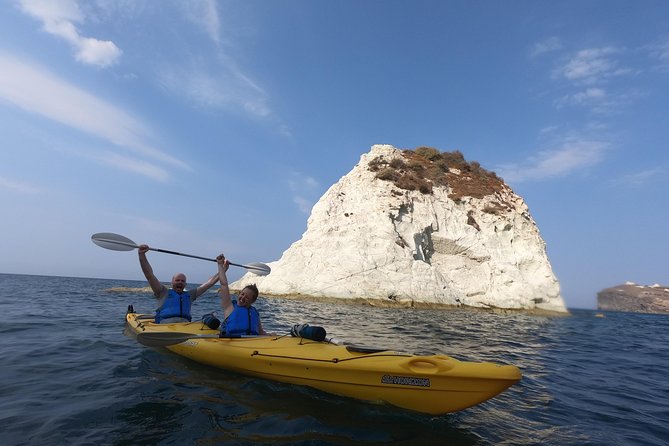 Small-Group Santorini Sea Caves Kayak Trip with Snorkeling & Picnic - Stop ideas that make the day fun: White Beach to Red Beach