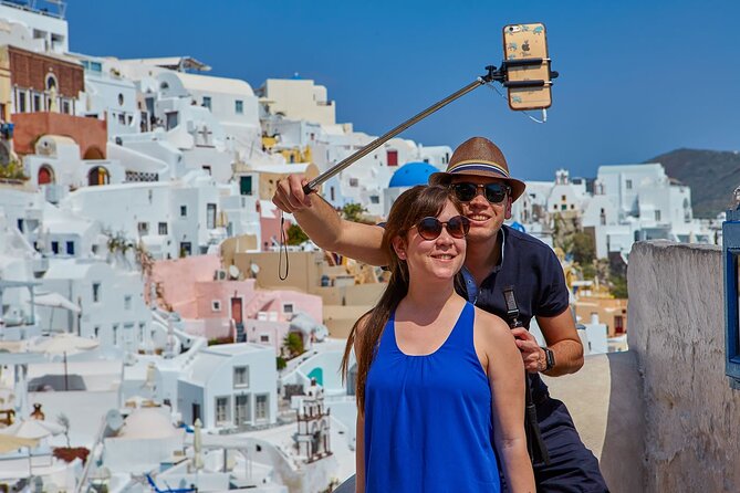 SUV Santorini Highlights Private Tour - Pyrgos Hilltop Village and the Monastery View for 360 Photos