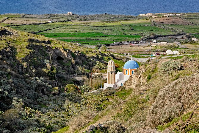 Thirassia Island: 6hr Private Tour with Lunch from Santorini - Akrilia garden paths and the walk between old and cultivated land