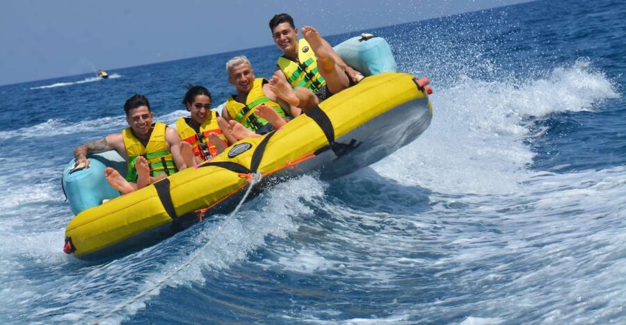 Thrill Waves Tubing at Perivolos Beach, Santorini - Tube Choice, from Jobe Squab to Crazy Squab