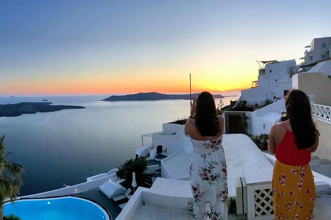 Top Santorini Attractions Private Custom Tour - Perissa black sand beach, where swimming is the plan