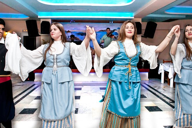 Traditional Greek Night live Music & Dinner Show in Santorini - The buffet dinner window: 20:00 to 21:30