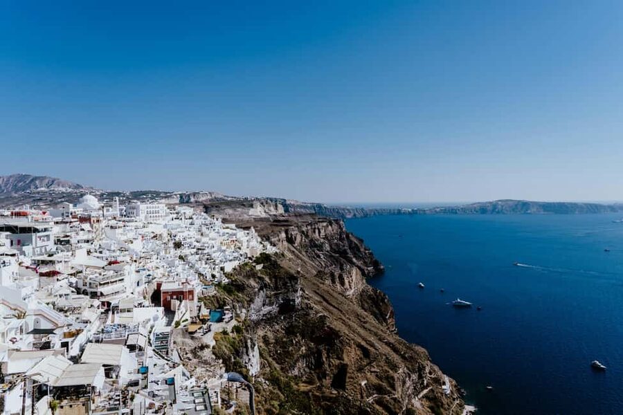 Unique 3-Hour Tour of Santorini for Cruise Ship Passengers - Fira and Firostefani, the Three Bells photo moment