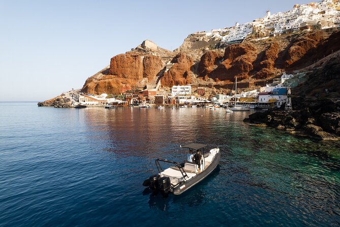 Unique Half-Day Private Motor Boat Cruise in Santorini - Aspronisi and Thirassia: why the back half feels calmer
